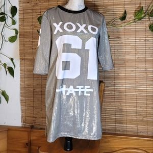 Endless Rose Metallic Jersey Dress 🤍